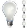 Feit Electric A19 LED Filament Light Bulbs, 40W Equivalent, Dimmable, E26 Standard Base, 450 Lumens, 5000K Daylight, 13 Years Lifetime, Frosted White LED Bulbs, Damp Rated, 4 Pack, A1940/950CA/FIL/4(5000k Daylight)
