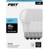 Feit Electric A19 LED Light Bulb, 40-Watt Equivalent, 3500K Neutral White, E26 Base, 450 Lumens, 11,000-Hour Lifespan, General-purpose Residential or Commercial Applications, A450/835/10KLED/4, 4-Pack(5000k Daylight)