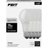 Feit Electric A19 LED Light Bulb, 75W Equivalent, 1100 Lumens, 3500K Neutral White, Non-Dimmable, E26 Base, Indoor/Outdoor, General Purpose LED Bulbs, 11,000-Hour Lifespan, A1100/835/10KLED/4, 4 Pack