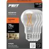 Feit Electric A19 LED Light Bulb, 75W Equivalent, 1100 Lumens, 5000K Daylight, Dimmable, Clear Glass, E26 Base, 12W, General Purpose LED Light Bulbs, 17,000-Hour Lifespan, A1975CL950CA/FIL4/GB, 4 Pack(2700k Soft White)