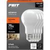 Feit Electric A19 LED Light Bulb, 75W Equivalent, Dimmable, E26 Base, 5000k Daylight, 1100 Lumens, Clear Glass Filament Light Bulbs, 15,000-Hour Lifetime, A1975CL950CA/FIL/2/4, 8 Pack(2700k Soft White)
