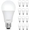Feit Electric A19 LED Light Bulb, 75W Equivalent, E26 Medium Base, 1100 Lumens, 5000K Daylight White, 90+ CRI, General Purpose Light Bulbs, 11,000-Hour Lifetime, OM75/950CA10K/2/6, 12 Pack(5000k Daylight)