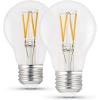 Feit Electric A19 LED Light Filament Bulb, 100W Equivalent, Dimmable, E26 Base, 5000K Daylight, Vintage Edison Clear Glass Light Bulb for Home, Office, 13-Year Lifetime, A100CL950CA/FIL/2/4, 8 Pack(5000k Daylight + 75w Led)