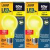 Feit Electric A19 Outdoor LED Bug Light, 60-Watt Equivalent, Dimmable, E26 Base, 800 Lumens, Color Selectable, 13 Years Lifetime, Pack of 1, OM60/BUG/950/LEDI/RP(1 Count (Pack of 2))