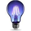 Feit Electric A19/TR/LED/6 25W Equivalent Dimmable Clear Glass Filament Colored LED Light Bulbs, Red, 6-Pack, 2.4″ D x 4″ H(Blue)