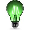 Feit Electric A19/TR/LED/6 25W Equivalent Dimmable Clear Glass Filament Colored LED Light Bulbs, Red, 6-Pack, 2.4″ D x 4″ H(Green)