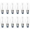 Feit Electric BPC7/B/LEDG2/2/6 7W Equivalent 0.5 Watt Candelabra Base Holiday Party Decorative LED C7 Light Bulb, 2.15″ H x 1″ D, Blue, 12(Blue)