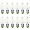 Feit Electric BPC7/B/LEDG2/2/6 7W Equivalent 0.5 Watt Candelabra Base Holiday Party Decorative LED C7 Light Bulb, 2.15″ H x 1″ D, Blue, 12(Green)
