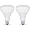 Feit Electric BR30 LED Light Bulb, 85W Equivalent, Dimmable Floodlight, E26 Medium Base, CRI 90, 1100 Lumens, 3000K Bright White, 22-Year Lifetime, BR30DMHO/930CA/2, 2 Pack(2700k (Soft White))