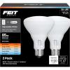 Feit Electric BR40 LED Light Bulb, 100W Equivalent, Dimmable, 1400 Lumens, 5-Color Adjustable White, 90+ CRI, General Purpose Flood & Track Lighting, 25,000-Hour Lifetime, BR40100DM/6WYCA/2, 2 Pack(BR30 85W)