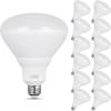 Feit Electric BR40 LED Light Bulbs, 65W Equivalent, Dimmable, E26 Medium Base, 850 Lumens, 2700K Soft White, 120V, 90 CRI, 22.8 Years Lifetime, Frosted Bulbs, Damp Rated, 12 Pack, BR40DM/927CA/2/6(3000k Bright White)