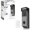 Feit Electric Doorbell Camera, 2.4 GHz WiFi, No Hub, Two-Way Audio, Motion Detection, Night Vision, 1080p HD, Micro SD Card Storage, Wireless Chime Included, Hardwired, CAM/Door/WiFi(Black)