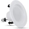 Feit Electric LED 4 Inch Recessed Lights Retrofit with E26 Adaptor, High Output 75W Equivalent 1000 Lumens, 4in Retrofit Downlights Dimmable, 50,000 Hours, 5000 CCT, 6 Pack, LEDR4XHO/950CA/6(2700K Soft White)