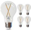 Feit Electric LED Clear A19 Medium Base Light Bulb – 40W Equivalent – 15 Year Life – 450 Lumen – 5000K Daylight – Dimmable | 4-Pack(40-Watt LED)