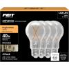 Feit Electric LED Clear A19 Medium Base Light Bulb – 60W Equivalent – 15 Year Life – 810 Lumen – 2700K Soft White – Dimmable | 4-Pack(Bright White)