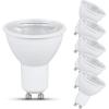 Feit Electric LED MR16 Track Light Bulb, 50W Equivalent, Dimmable, Recessed Lighting Bulb, GU10 Base, CRI 80, 500 Lumens, 5000K Daylight, 11,000-Hour Lifetime, MR16GU105005K10KLED6, 6-Pack(5000k Daylight)