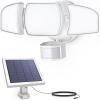 Feit Electric LED Security Light with Motion Sensor and Dusk to Dawn, Outdoor 46W Flood Light, Adjustable 3 Head, Wall Mount, 5000 Lumens, 5000k Daylight, Hardwired, Black S10.5TFL/850/MOT/BZ(White)