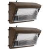 Feit Electric LED Wall Pack 76W, Outdoor Wallpack with Photocell, Dusk to Dawn, 7700 Lumens, 5000k Daylight, 50000 Hour Life, 120-277V, Pro Series, 2-Pack, S15CWPK/850/BZ/2(76W LED)