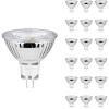 Feit Electric MR16 LED Reflector Light Bulb, 35W Equivalent, Dimmable, GU5.3 Base, 90+ CRI, 300 Lumen, Adjustable Color Temperature Track Lighting, 25,000-Hour Lifespan, BPFMW/3CCTCA/3/6, 18-Pack(35-watt + Adjustable White)