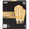 Feit Electric ST19 Vintage Edison LED Light Bulb, 40W Equivalent, Dimmable, 5000K Daylight, E26 Base, Clear Glass Thin Filament Lighting Bulbs, 15,000-Hour Lifetime, ST1940/950CATFIL/2, 2 Pack(2100 Warm White)