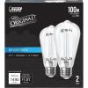 Feit Electric ST19 Vintage Edison LED Light Bulb, 60W Equivalent, Dimmable, 2100K Warm Light, 400 Lumens, Straight Filament Clear Glass Light Bulbs, 15,000-Hour Lifetime, ST19/CL/VG/LED/2/4, 8 Pack(5000k Daylight)