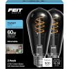 Feit Electric ST19 Vintage LED Light Bulb, 60W Equivalent, Soft White 2700K, Dimmable, Spiral Filament, Decorative Glass, E26 Base, Ideal for Home or Commercial Use, ST1960S2D/927CAFIL/2, 2 Pack(5000k Daylight)