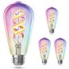 Feit Electric ST21 Smart Spiral LED Filament Edison Bulb, 60W Equiv, RGBW Color Changing, Dimmable, 2.4GHz Wi-Fi Enabled, Works with Alexa & Google Home, App Control, ST2160/RGBW/FIL/AG/4, 4 Pack