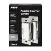 Feit Electric Slide Dimmer Switch for Dimmable LED Light Bulbs, Single Pole or 3-Way Toggle Light Switch, Wall Plate and Wire Nut Installation Included, DIM/Slide/2, 2 Pack(PADDLE DIMMER)