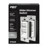 Feit Electric Slide Dimmer Switch for Dimmable LED Light Bulbs, Single Pole or 3-Way Toggle Light Switch, Wall Plate and Wire Nut Installation Included, DIM/Slide/2, 2 Pack(SLIDE DIMMER)