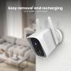 Feit Electric Smart Security Camera, 2.4GHz WiFi Smart Home Camera with Motion Detection, Night Vision, 2-Way Audio, 1080p HD Battery Powered, White, CAM/WM/WiFi/BAT(White)
