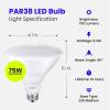 Feit Electric LED PAR38 Bulbs, 75W Equivalent, Non Dimmable, 3000k Bright White, 750 Lumens, 10 Year Lifetime, E26 Base, PAR38 Flood Lights, CRI 90, Damp Rated, 4 Pack, PAR38/930CA10K/MP/4(3000k Bright White)