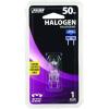 Feit Electric BPQ50/G8/RP 50-Watt T4 JCD Halogen Bulb with Bi-Pin Base, Clear, 3000K Soft White(1 Count (Pack of 1))
