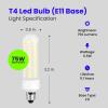 Feit Electric Specialty 6.5 Watts LED Light Bulb with 75-Watt Equivalent, Dimmable T4 Bulb, 750 Lumens, 9 Yrs. Leftime, 5000K Daylight, Pack of 1 – BP75MC/850/LED(5000k (Daylight))