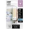 Feit Electric Specialty 6.5 Watts LED Light Bulb with 75-Watt Equivalent, Dimmable T4 Bulb, 750 Lumens, 9 Yrs. Leftime, 5000K Daylight, Pack of 1 – BP75MC/850/LED(5000k (Daylight))