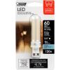Feit Electric T4 LED Bulb G9 Base, Dimmable, 60W Equivalent, 3000K Warm White, 120V, 750 Lumens, 10,000 Hour Lifetime, Wall Sconce Light Bulb, BP60G9/850/LED(5000k (Daylight))