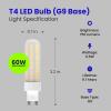 Feit Electric T4 LED Bulb G9 Base, Dimmable, 60W Equivalent, 3000K Warm White, 120V, 750 Lumens, 10,000 Hour Lifetime, Wall Sconce Light Bulb, BP60G9/850/LED(5000k (Daylight))