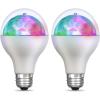 Feit Electric LED Disco Light Bulb, Rotating Multi-Color with 4 Modes (Disco, Snow, Holiday, Halloween), Easy Screw-in Base, 10,000-Hour Lifetime, Perfect for Parties & Home Ambiance, DISCO/4M/LED(Multicolor + Original Disco)