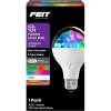 Feit Electric LED Disco Light Bulb, Rotating Multi-Color with 4 Modes (Disco, Snow, Holiday, Halloween), Easy Screw-in Base, 10,000-Hour Lifetime, Perfect for Parties & Home Ambiance, DISCO/4M/LED(Multicolor + Disco + Holiday)