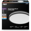 Feit Electric 14″ Adjustable White LED Ceiling Fixture, Dimmable Flush Mount Light, Selectable Color Temperature, Matte Black Dual-Banded Finish, Energy Efficient, 50,000-Hour Lifespan, FM14/DR/6WY/BK