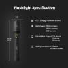 Feit Electric Flex Power Flashlight, 7000 Lumens Ultra-Bright LED, Rechargeable & AA Battery Compatible, Aircraft-Grade Aluminum, USB-C Charging, 3 Light Modes, Wet Rated Emergency Light, FLR7000/FLEX(7000 Lumens)