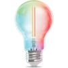 Feit Electric Smart LED Light Bulb, 40W Eq, Color Changing, Dimmable, Works with Alexa & Google Home, Wi-Fi Enabled, Straight Filament Glass Design, 90+ CRI, 15,000-Hour Lifetime, A1940/CL/RGBW/FIL/AG