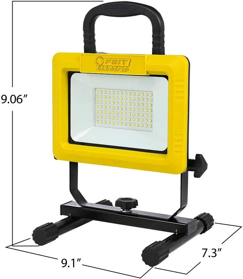 image:imageFeit Electric 60W LED Work Light Plugin Worklight 6000 Lumens IP65 Waterproof Portable LED Flood Light for Jobsite Garages Workshops Construction Sites 5000k WORK6000XLPLUG3000 Lumens