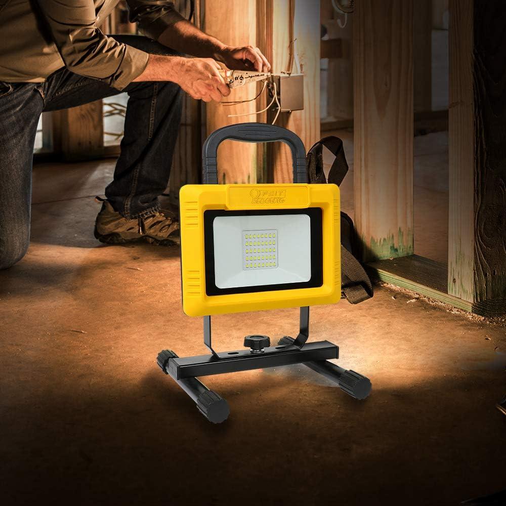 image:imageFeit Electric 60W LED Work Light Plugin Worklight 6000 Lumens IP65 Waterproof Portable LED Flood Light for Jobsite Garages Workshops Construction Sites 5000k WORK6000XLPLUG2000 Lumens