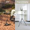 Feit Electric Rechargeable LED Solar Work Light with Tripod, 3000 Lumens, 3 Detachable Magnetic Light Bars, USB-C & Solar Charging, Solar/Tripod