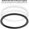 Feit Electric 9″ Adjustable White LED Ceiling Light, Dimmable Flush Mount Fixture, Brushed Nickel Finish, Selectable Color Temperature, 900 Lumens, 50,000-Hour Lifespan, FM9/5CCT/NK(Matte Black)