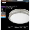 Feit Electric 14″ Adjustable White LED Ceiling Fixture, Dimmable Flush Mount Light, Selectable Color Temperature, Chrome Dual-Ring Finish, Versatile Lighting, 50,000-Hour Lifespan, FM14/DR1/6WY/NK(5CCT)