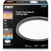 Feit Electric 9″ Adjustable White LED Ceiling Light, Dimmable Flush Mount Fixture, Brushed Nickel Finish, Selectable Color Temperature, 900 Lumens, 50,000-Hour Lifespan, FM9/5CCT/NK(Matte Black)