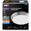 Feit Electric 9″ Adjustable White LED Ceiling Light, Dimmable Flush Mount Fixture, Brushed Nickel Finish, Selectable Color Temperature, 900 Lumens, 50,000-Hour Lifespan, FM9/5CCT/NK(Brushed Nickel)
