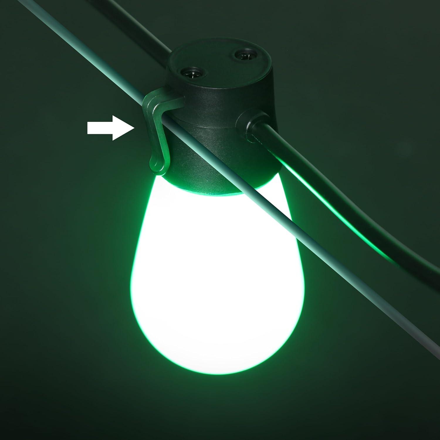 image:imageFeit Electric 24ft Smart Outdoor String Lights 12 Socket Color Changing Works with AlexaGoogle Assistant Heavy Duty and Weather Resistant Frosted Bulb LVSL2412RGBWAG