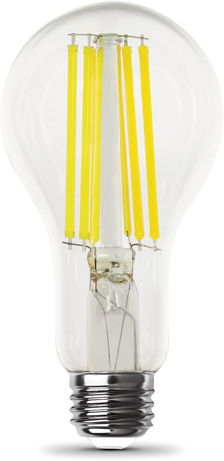 image:imageFeit Electric A21 LED Filament Light Bulb 150W Equivalent 2605 Lumens Bright White 3000K Dimmable E26 Base Clear Glass Decorative Vintage Style 15000Hour Lifetime OM150DMCL830FIL